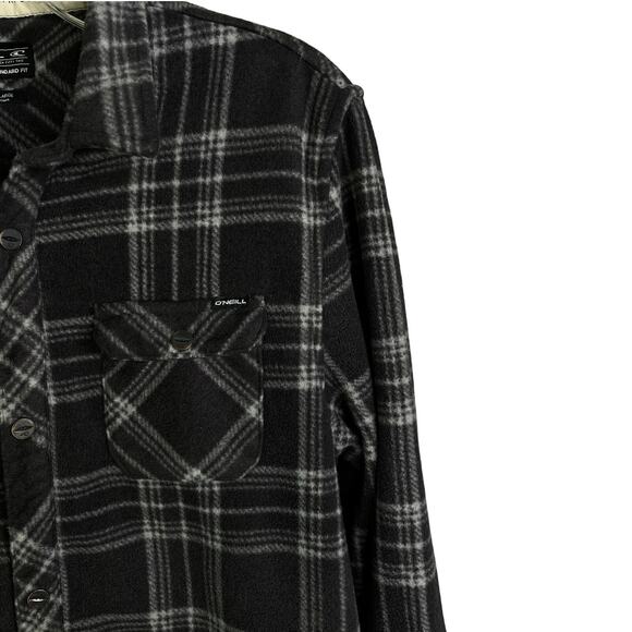O'Neill Shirt Boys XL Dark Gray Super Fleece Snap Front Standard Fit Outdoorsy - Picture 5 of 10